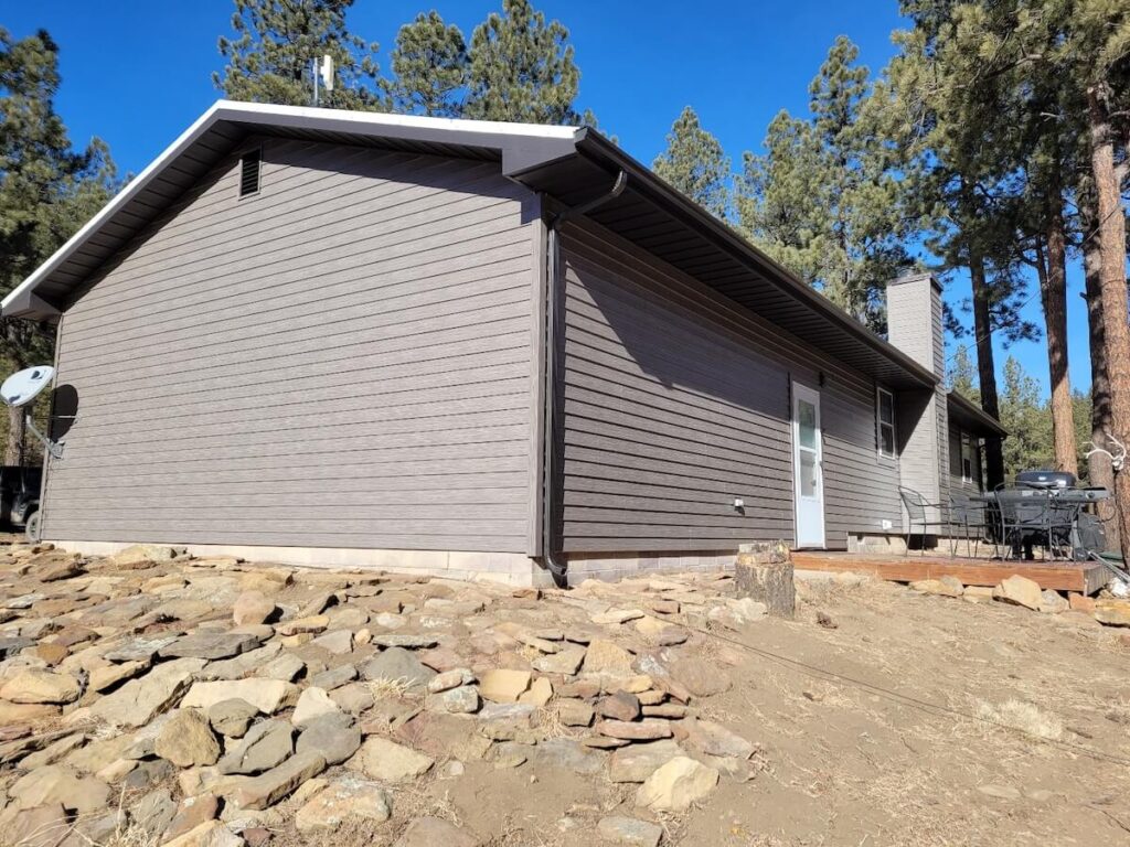 A home with TruLog steel lap siding